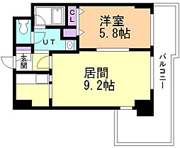 グラン・シェ・モア中島公園安念ビル 1LDKの間取図画像