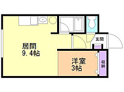 エフォート南7条 1LDKの間取図画像