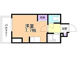 ウエスト10 ワンルームの間取図画像