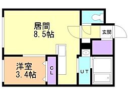 札幌市中央区南九条西13丁目マンション 1LDKの間取図画像