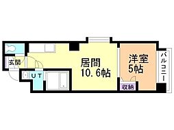 ヴィターレ 1LDKの間取図画像