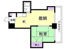 けいほくビレッジ 1LDKの間取図画像
