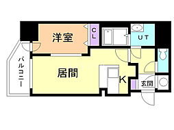 アルファタワー札幌南4条 1LDKの間取図画像