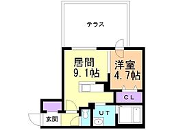 RUMO LUEB(ルーモルーブ) 1LDKの間取図画像