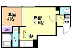スプレンドール 1LDKの間取図画像