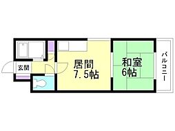 メゾン24 1DKの間取図画像