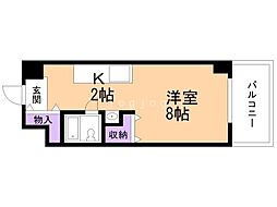メゾンド・ブーケ円山 1Kの間取図画像