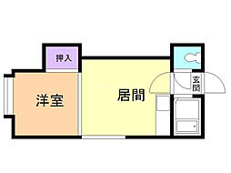 ステージ円山公園2 1DKの間取図画像