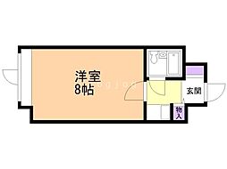 ダイアパレス大通第2 ワンルームの間取図画像