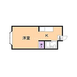 アークパレス桑園 ワンルームの間取図画像