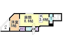 札幌市中央区北七条西11丁目マンション 1LDKの間取図画像