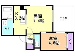 札幌市中央区北七条西11丁目マンション 1LDKの間取図画像