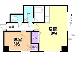 メゾンホクシン南10条 1LDKの間取図画像