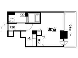 パシフィックタワー札幌 1Kの間取図画像