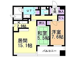 S-FORT中島公園 2LDKの間取図画像