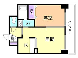 HeLm21 1LDKの間取図画像