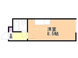 グランバリュー宮の森サウス ワンルームの間取図画像