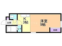アーバンクラスタ南4条 1Kの間取図画像
