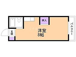 第81松井ビル ワンルームの間取図画像