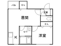 ジュエルスカイ 1LDKの間取図画像