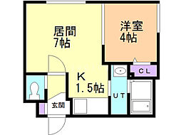 フェーラシュヴァル南円山 1LDKの間取図画像
