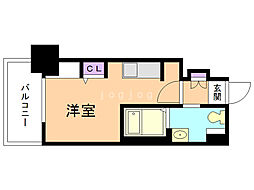 パシフィックタワー札幌 1Kの間取図画像