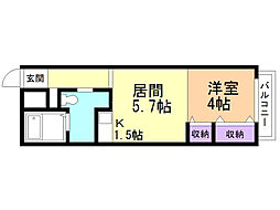 裏参道テラス ワンルームの間取図画像