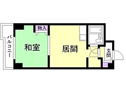 アルファコンフォート札幌 1DKの間取図画像