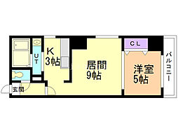 スペース北3条 1LDKの間取図画像