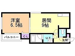 オルセー宮の森 1LDKの間取図画像