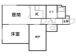 ベルヴィコートS4 2LDKの間取図画像