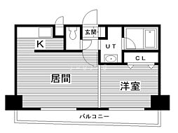 ioミナミ3ジョウ 1LDKの間取図画像