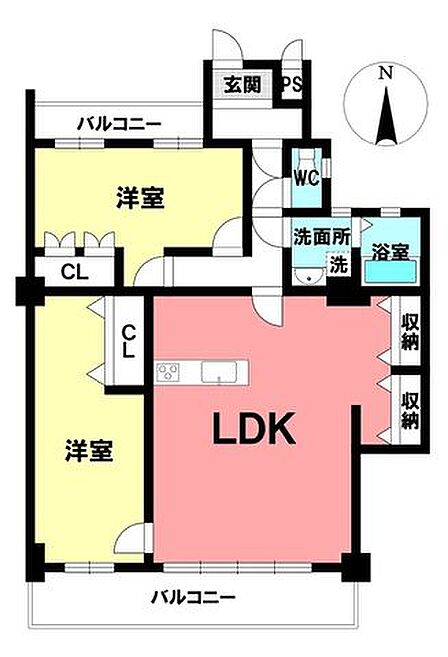 2017年に一部リフォーム済みのお部屋です。各居室が広々としており、家具を置いてもゆったりとお過ごしいただけそうです。