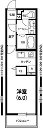 リブリ・ツルガミネ ワンルームの間取図画像