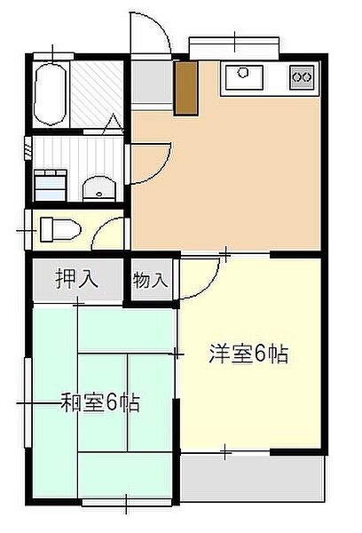 加島ハイツ 103｜埼玉県東松山市材木町(賃貸アパート2DK・1階・42.10㎡)の写真 その2