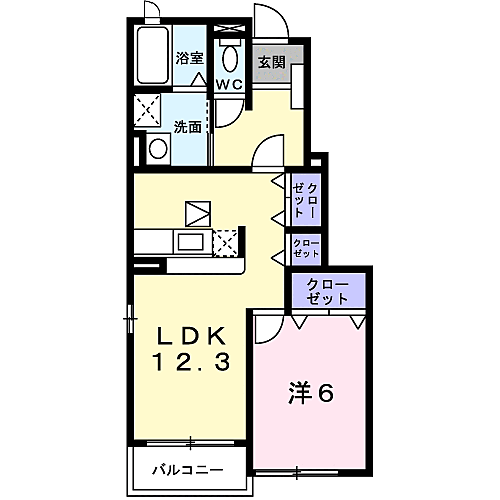 エアリ－　ガ－デンII 103｜埼玉県東松山市美土里町(賃貸アパート1LDK・1階・45.72㎡)の写真 その2