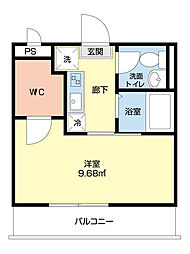 Lunaria東松山 3階1Kの間取り