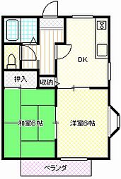 ファミールA 2Kの間取図画像