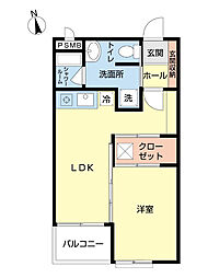 グラシアス 1LDKの間取図画像