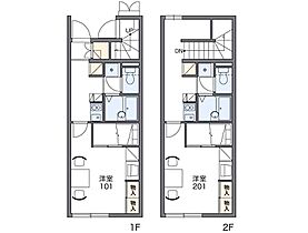 レオパレスグランフルールII 102 ｜ 秋田県大仙市大花町12丁目（賃貸アパート1K・1階・23.61㎡） その2