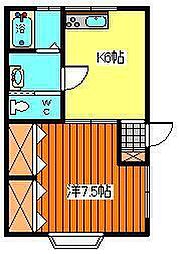 アーバンティ碇 1DKの間取図画像