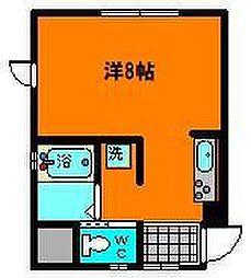 メゾン・アンシャンブル ワンルームの間取図画像