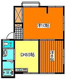 アーバンティ小沼 2DKの間取図画像