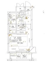 PALACESTUDIO麻布EAST 1Kの間取図画像