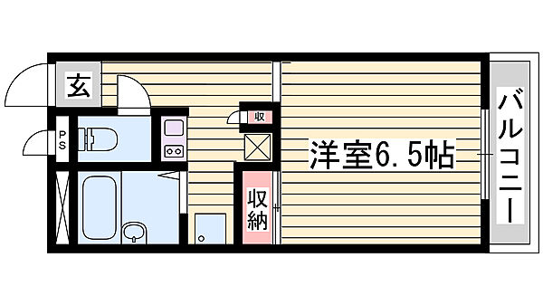 レオパレスサンライト2 207｜兵庫県姫路市野里(賃貸アパート1K・2階・20.28㎡)の写真 その2