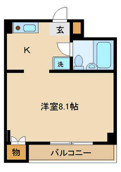 ジュネス船場 ｜兵庫県姫路市龍野町1丁目(賃貸マンション1R・4階・19.62㎡)の写真 その2