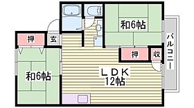 ビューパレー車谷  ｜ 兵庫県姫路市飾磨区中野田3丁目（賃貸アパート2LDK・2階・53.46㎡） その2