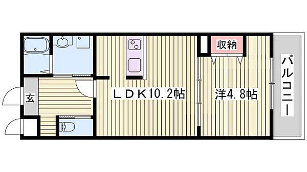 メゾンコンフォール ｜兵庫県姫路市飾磨区西浜町1丁目(賃貸マンション1LDK・3階・41.35㎡)の写真 その2