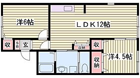 クラウディア思案橋B  ｜ 兵庫県姫路市飾磨区思案橋（賃貸アパート2LDK・1階・49.34㎡） その2