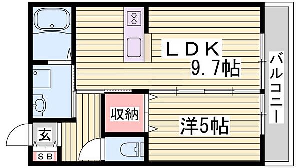 NKハイツ ｜兵庫県姫路市書写(賃貸アパート1LDK・2階・40.99㎡)の写真 その2